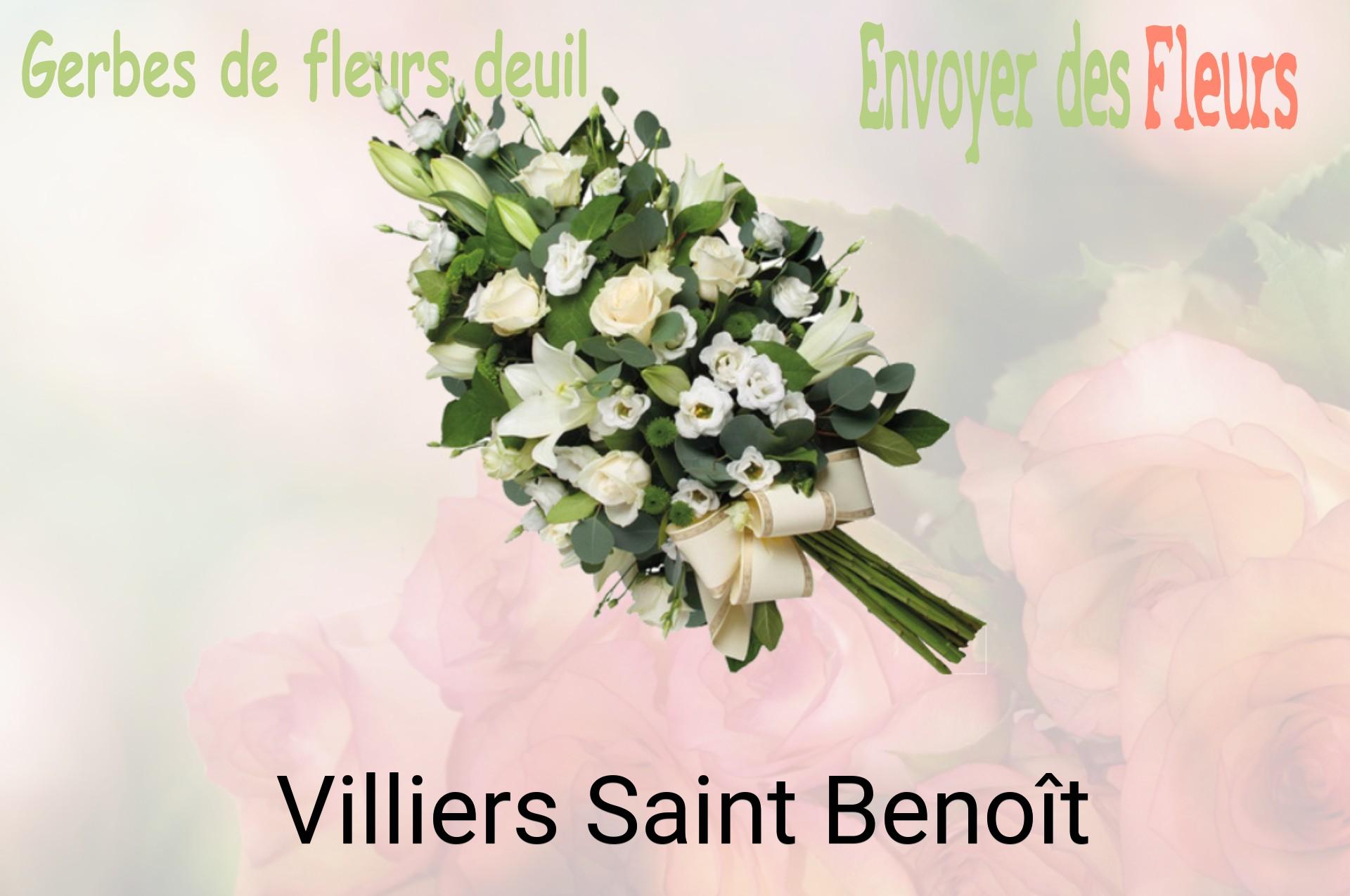 Gerbe de fleurs de deuil livrée à Villiers-Saint-Benoît